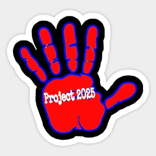 ✋️ Project 2025 - Bloody Palm Print - Back Sticker